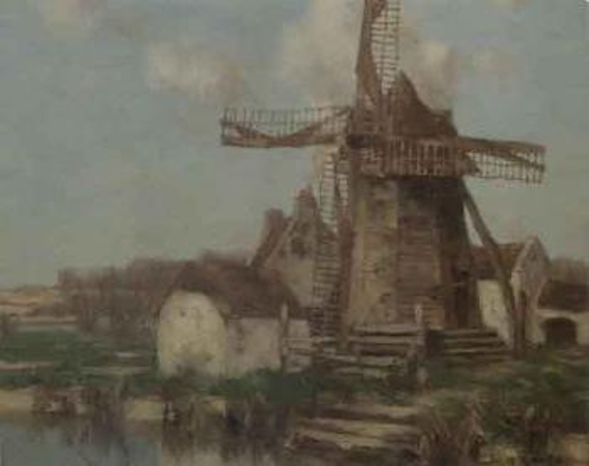 French farm and windmill by David Gauld