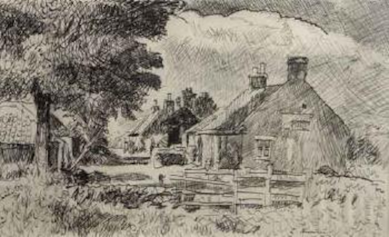 A Fife farm by George Leslie Hunter