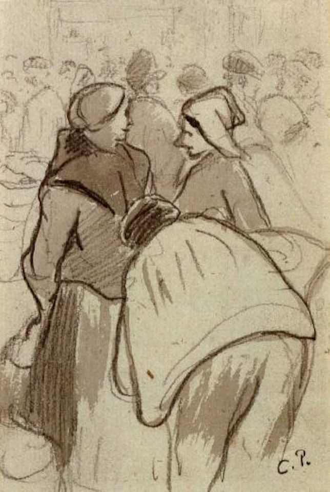 Conversation by Camille Pissarro