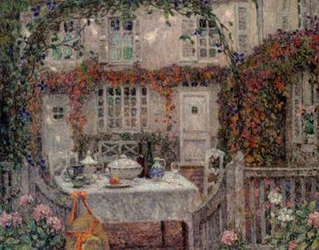 Table, automne, Gerberoy by Henri Le Sidaner
