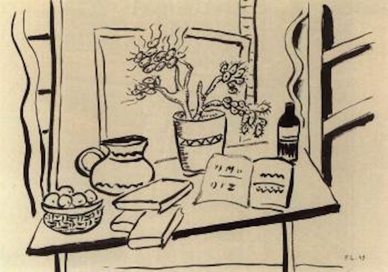 Nature morte sur table by Fernand Leger