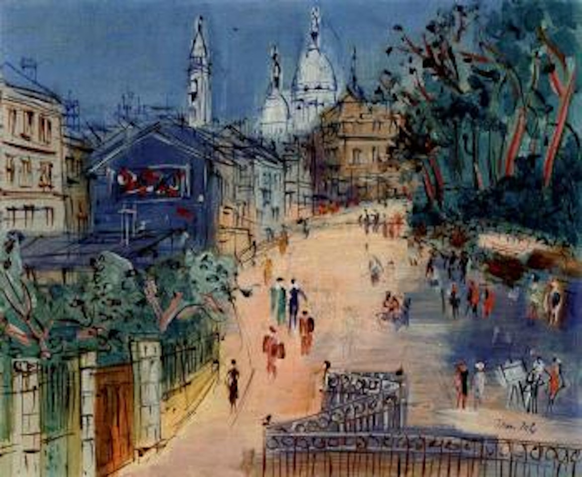 Montmartre, Rue de l'Abreuvoir by Jean Dufy