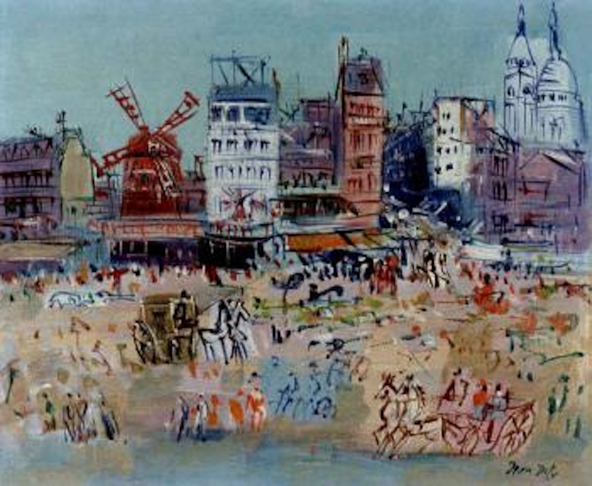 Montmartre, le Moulin Rouge by Jean Dufy