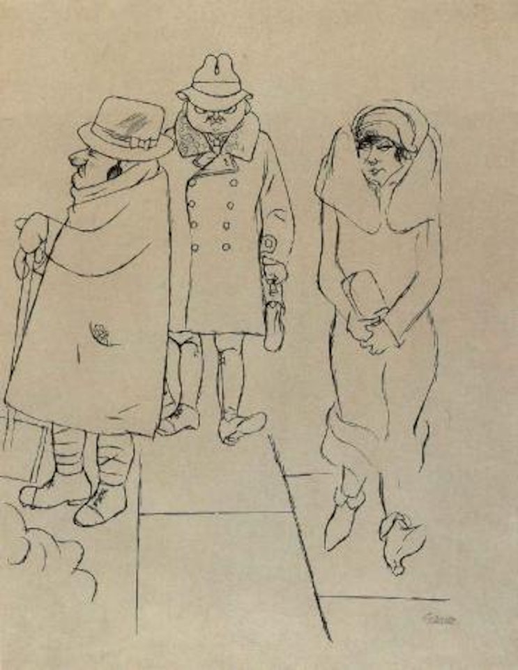 Winter day, street scene by George Grosz