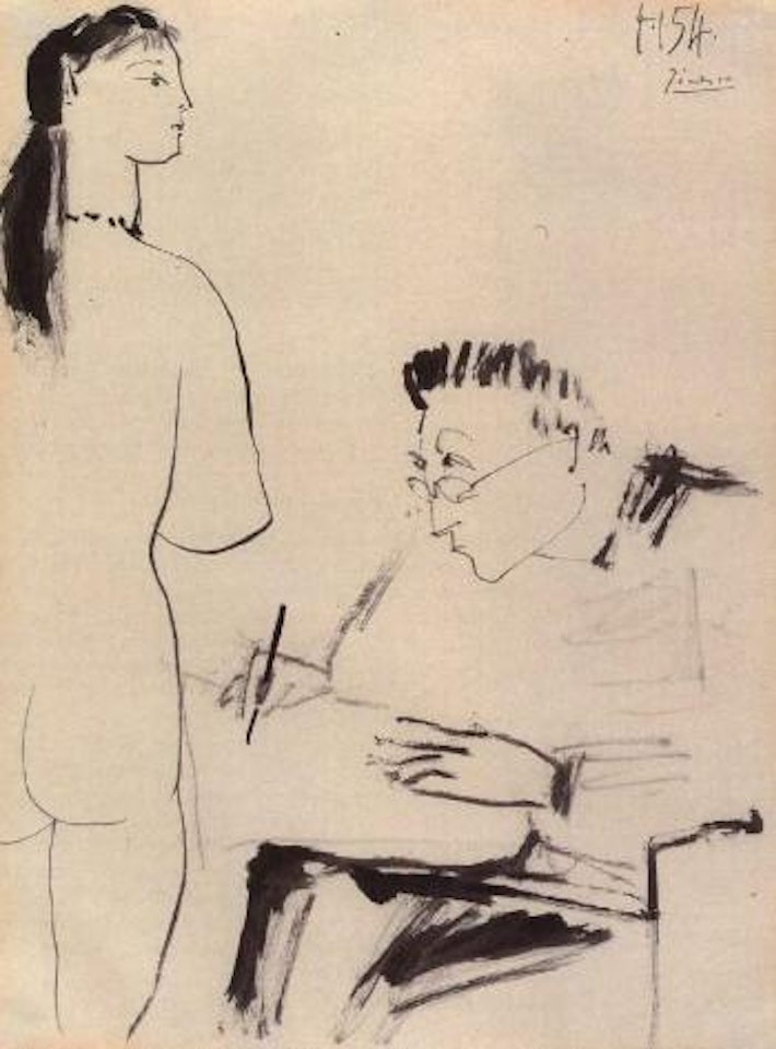 Dessinateur et modele by Pablo Picasso