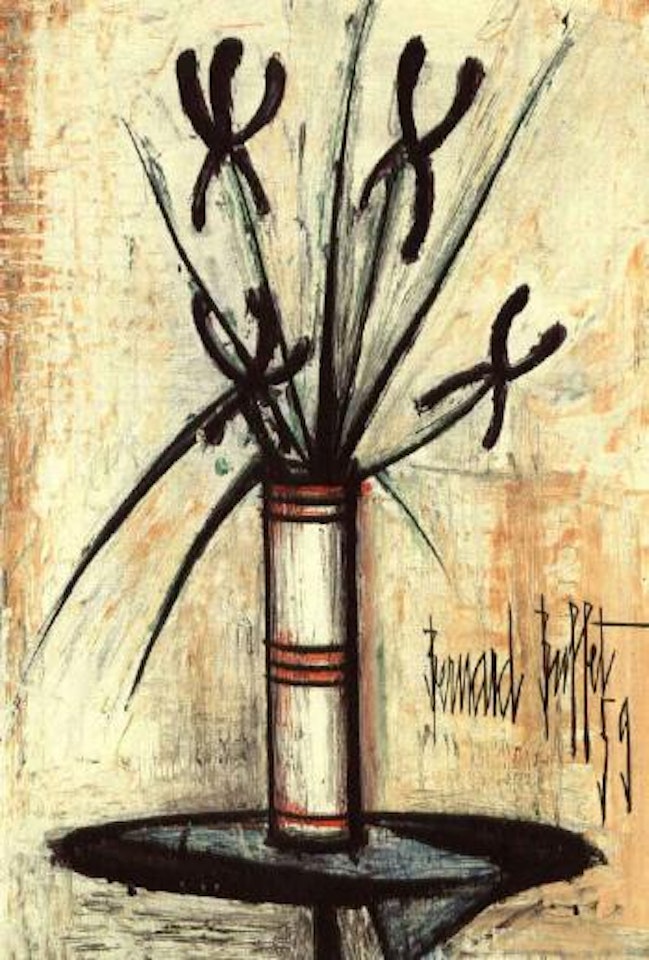 Iris dans un vase by Bernard Buffet