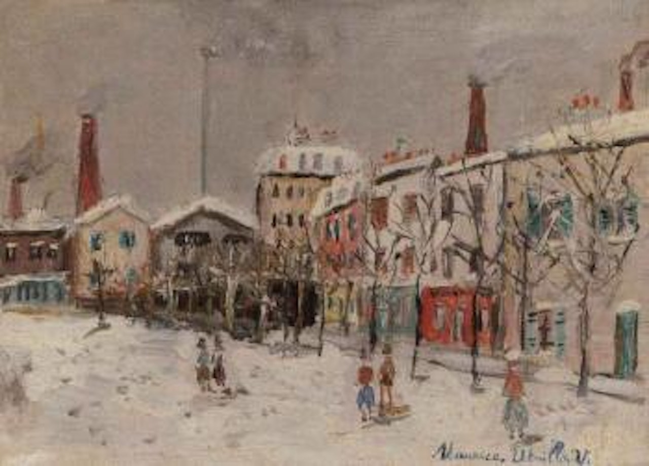 Usines sous la neige by Maurice Utrillo