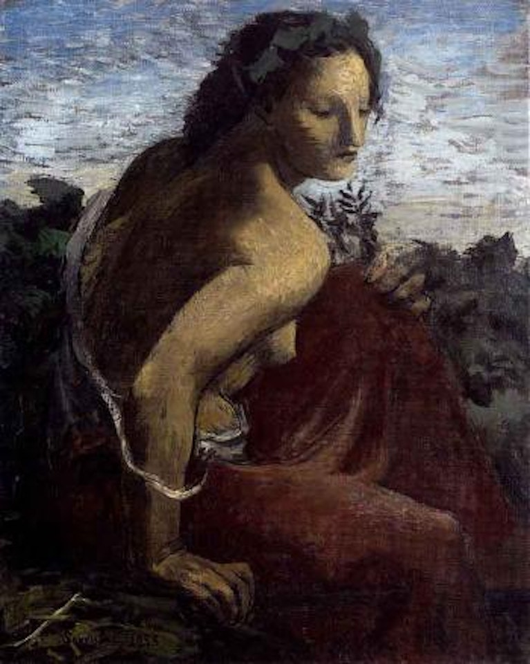 Nu au drape by Jean Souverbie