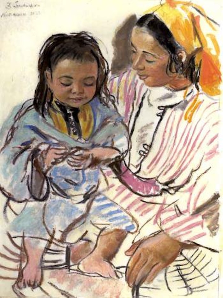 Mere et fille a Marrakech by Zinaida Serebriakova