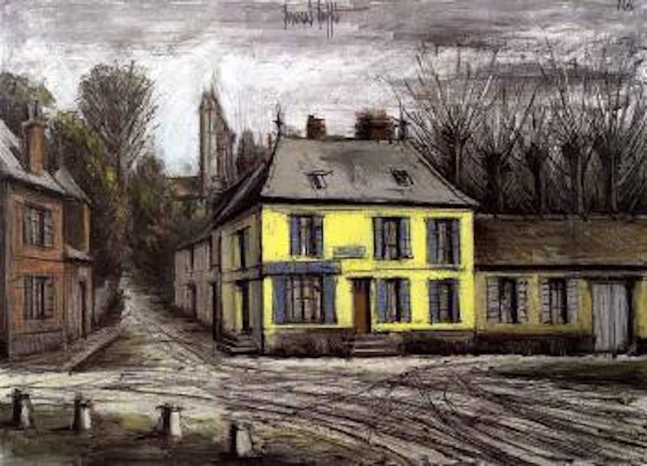 Le cafe de la place d'Armes a Saint-Loup dans la Somme by Bernard Buffet