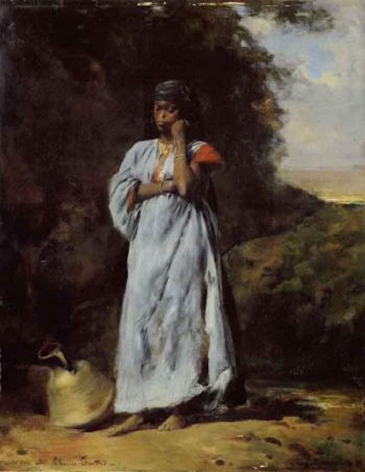Jeune femme devant le Nil by Eugene Fromentin