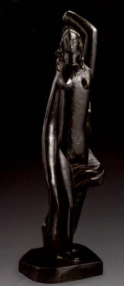 Femme debout a la draperie au bras levee by Henri Laurens