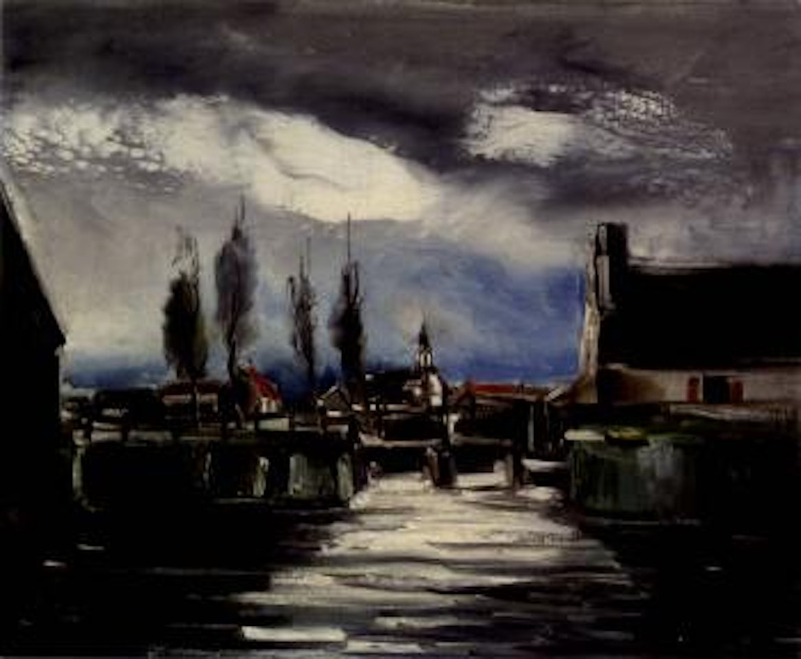 Ville sur la riviere by Maurice de Vlaminck
