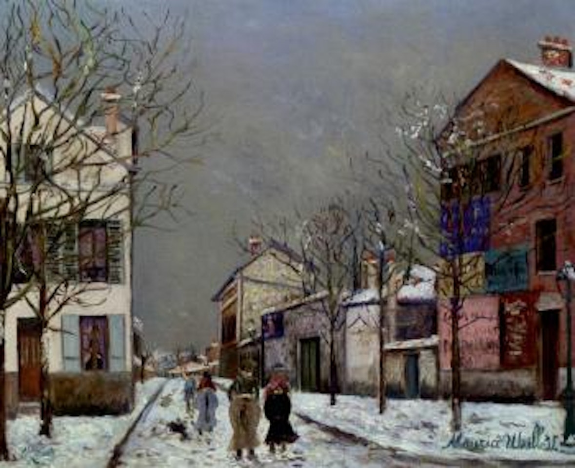 Paysage de neige a Bourg-la-Reine by Maurice Utrillo