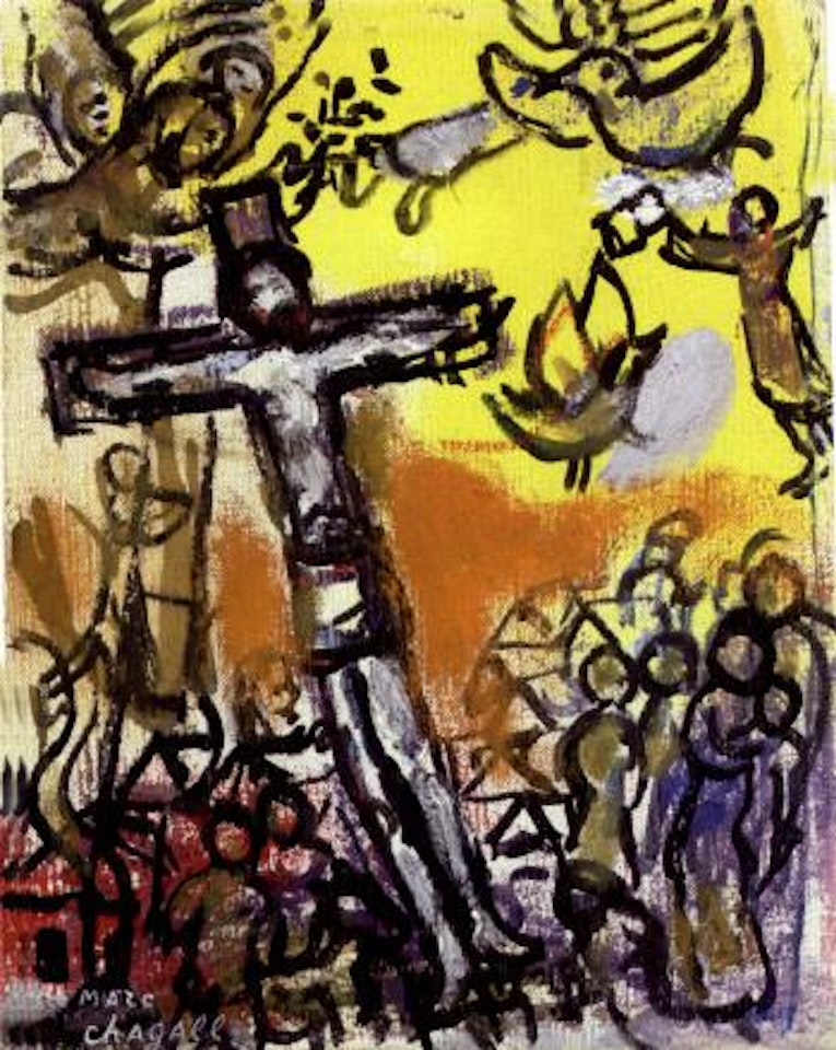 Crucifixion en jaune by Marc Chagall