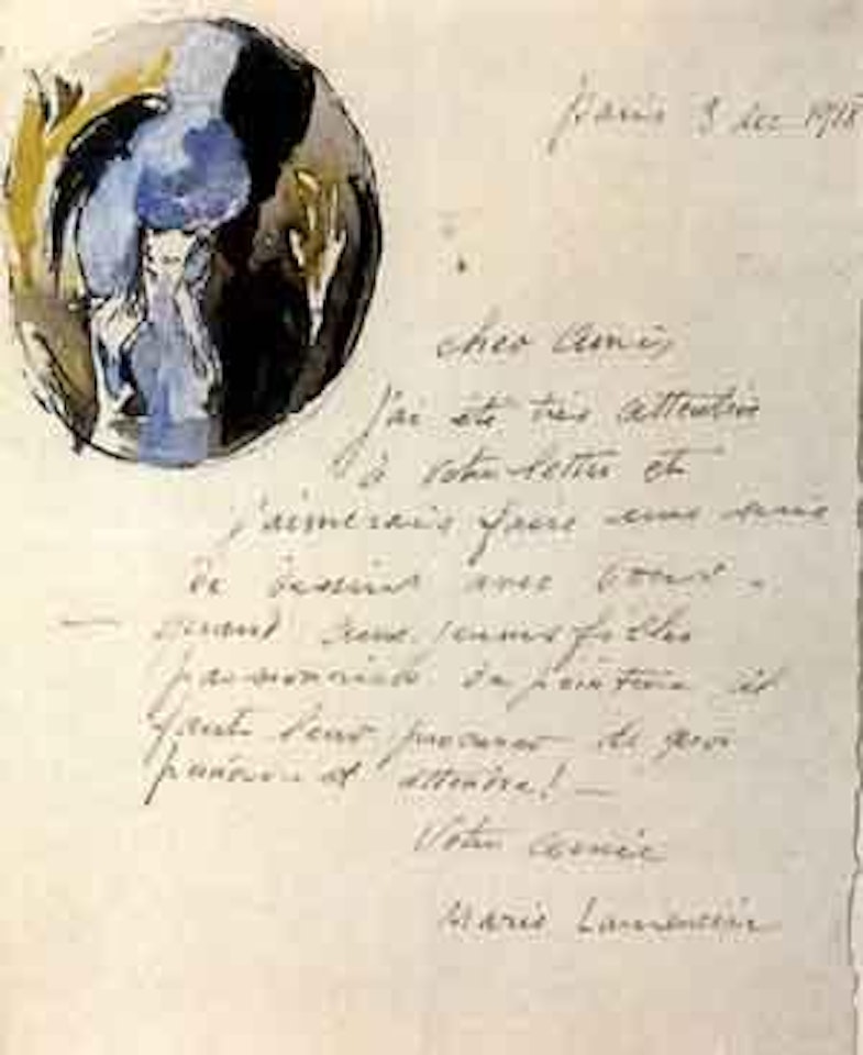 Petit portrait en medaillon by Marie Laurencin