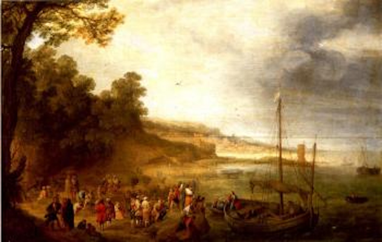Christ preaching on the Sea of Galilee by Adriaen van Stalbemt