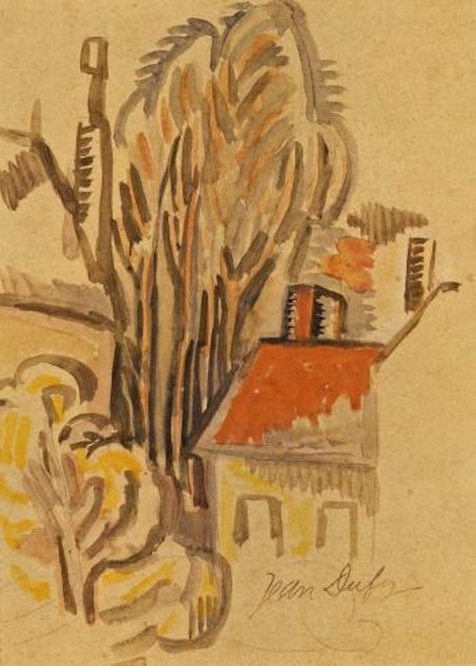 Arbres du village by Jean Dufy
