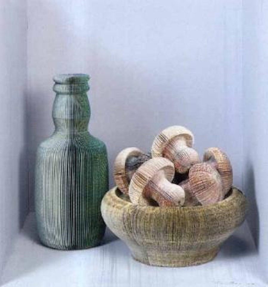 Still life with mushrooms on plate by Pavlos Dionyssopoulos