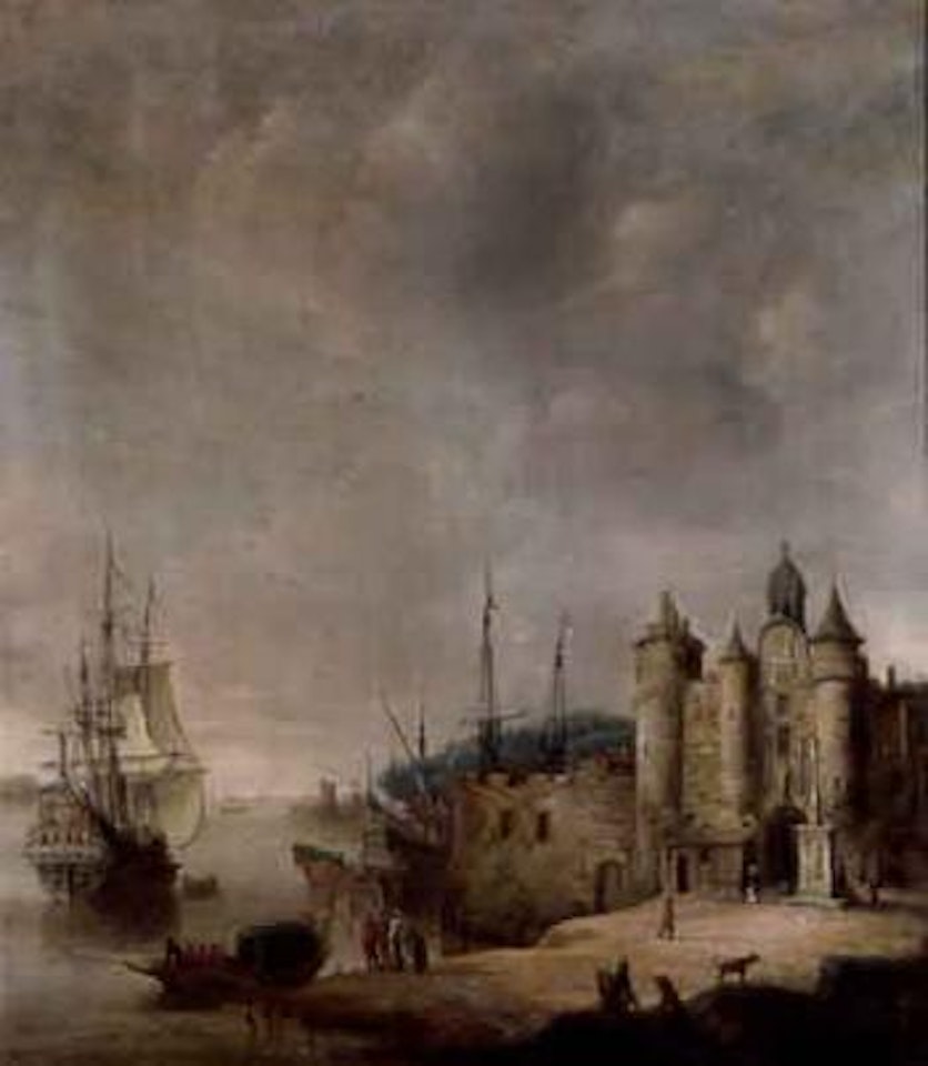 Harbour scene by Jan Abrahamsz. Beerstraten
