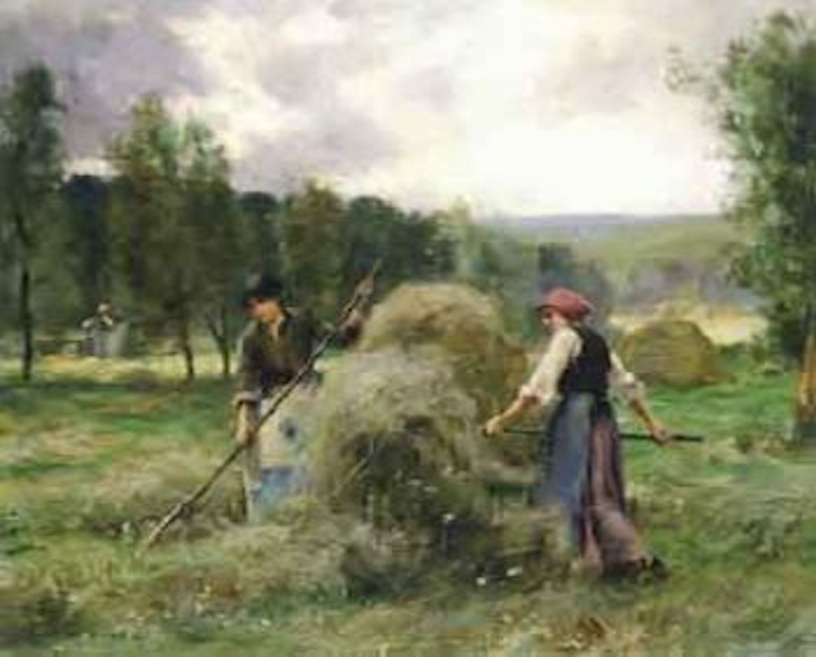 Gathering hay by Julien Dupré