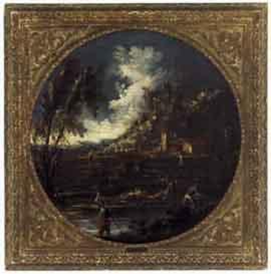 Landscape with figures by Alessandro Magnasco