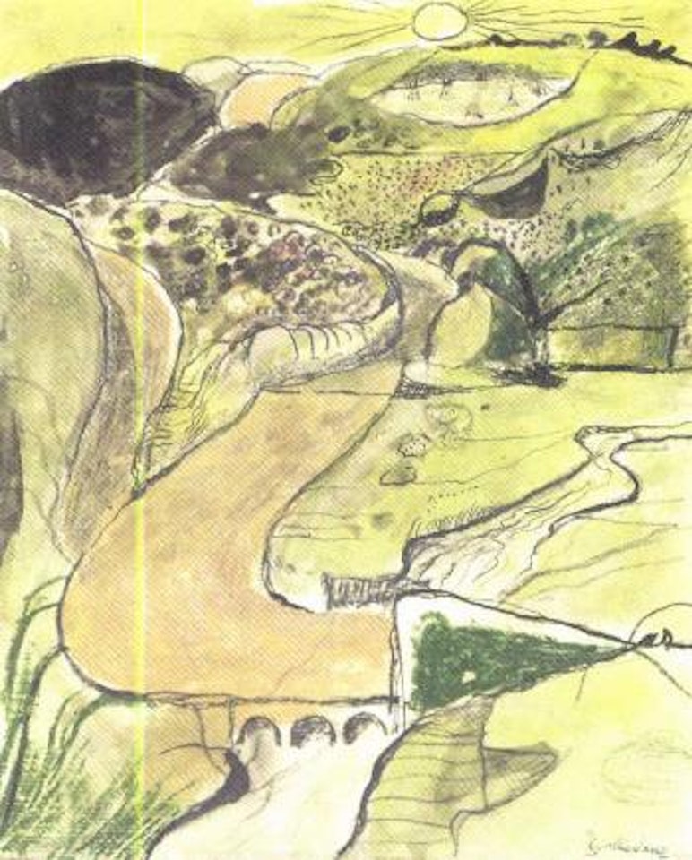 Pembrokeshire landscape, valley above Porthclais by Graham Sutherland