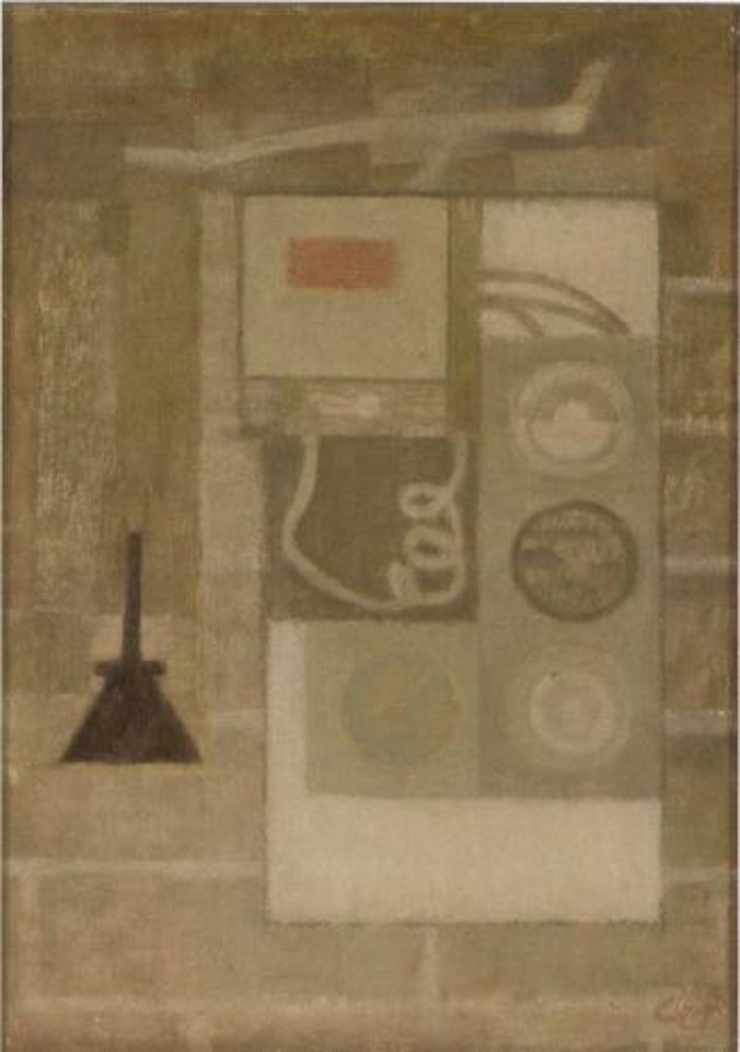 Switchboard in cowshed by Prunella Clough