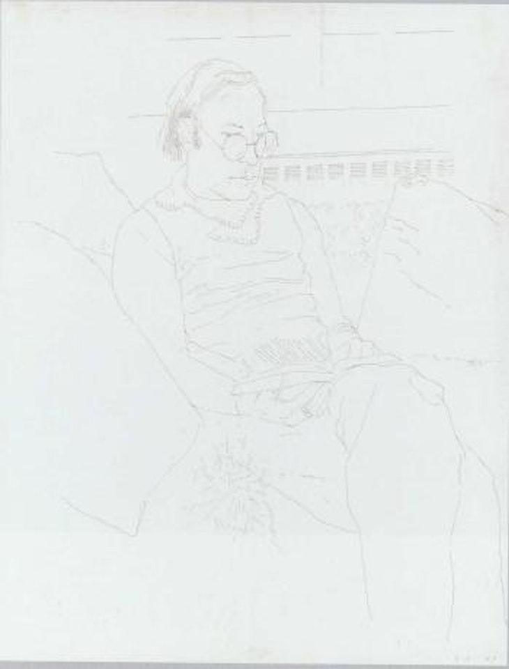 Mo McDermott reading by David Hockney
