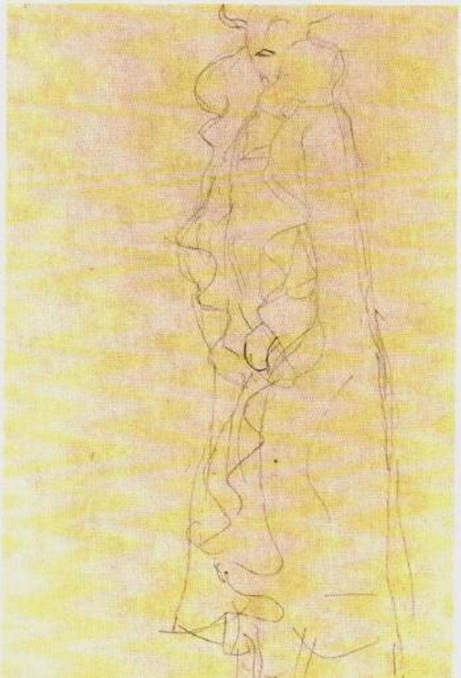 Stehend nach links - Female figure by Gustav Klimt