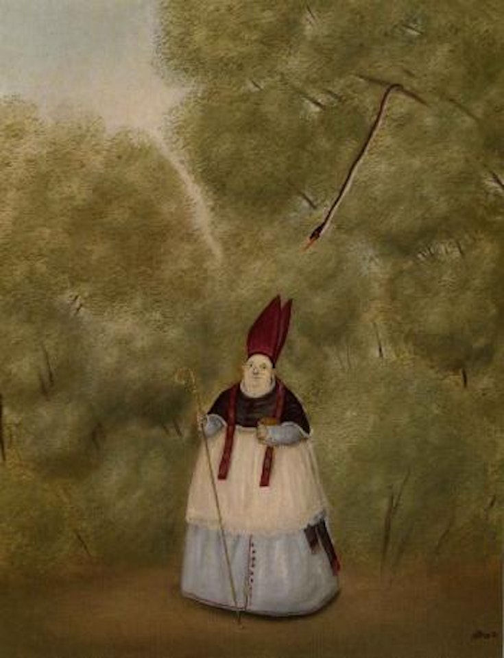 Obispo perdido en el bosque - Bishop lost in the woods by Fernando Botero