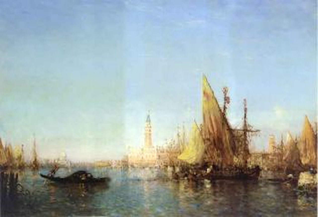 Lagoon in Venice by Félix Ziem