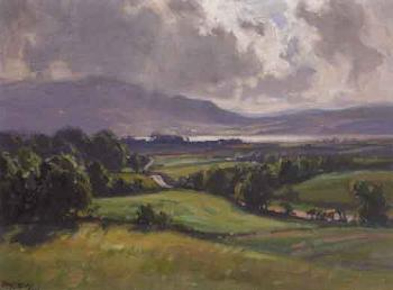 Landscape with mountains by Frank Mckelvey