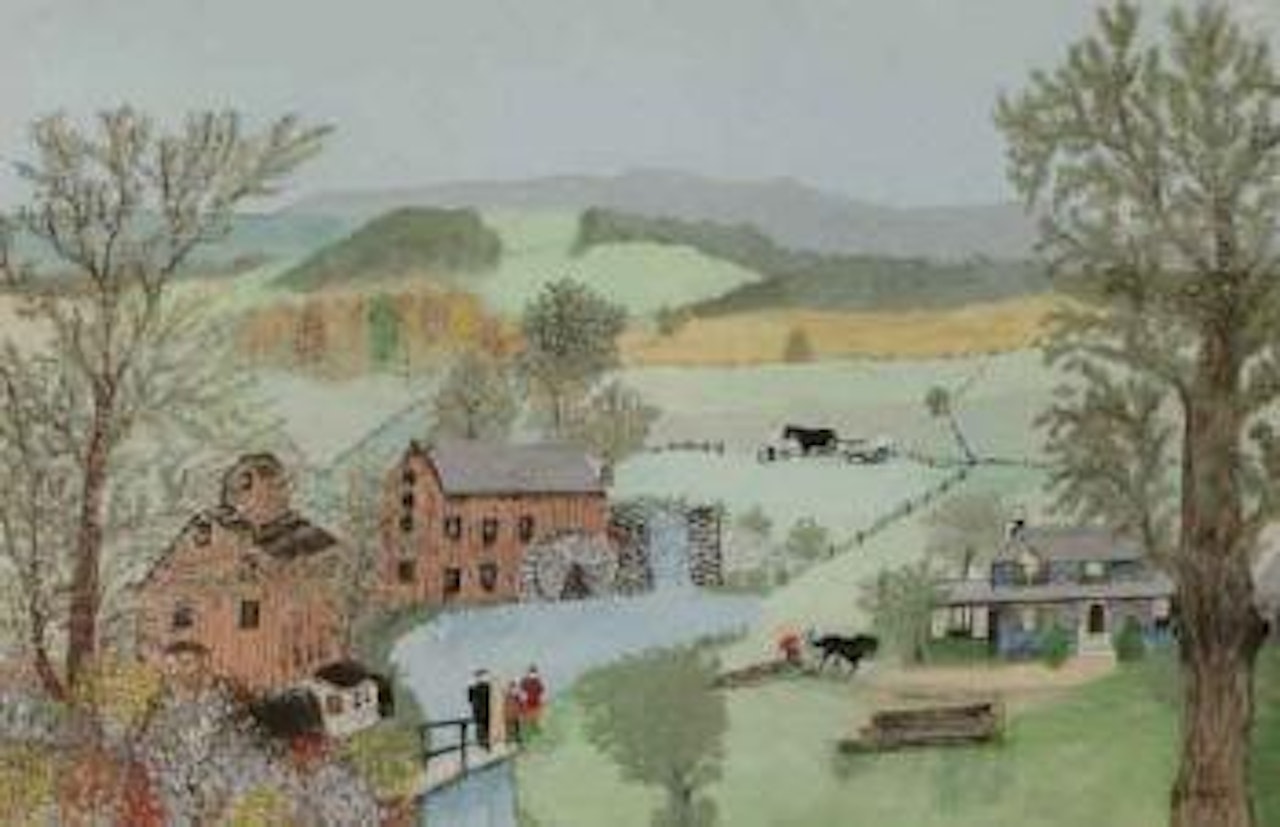 Foot bridge by Grandma Moses