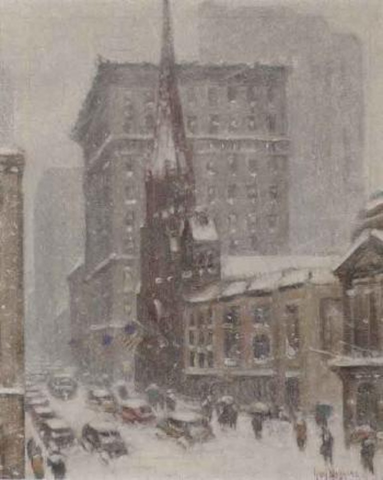 Blizzard on the Fifth Avenue by Guy Carleton Wiggins