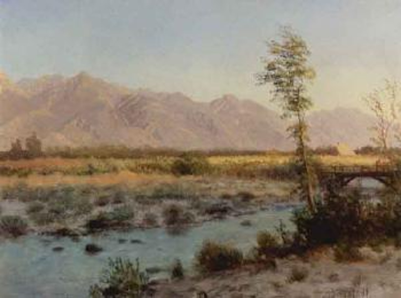 Western landscape by Albert Bierstadt