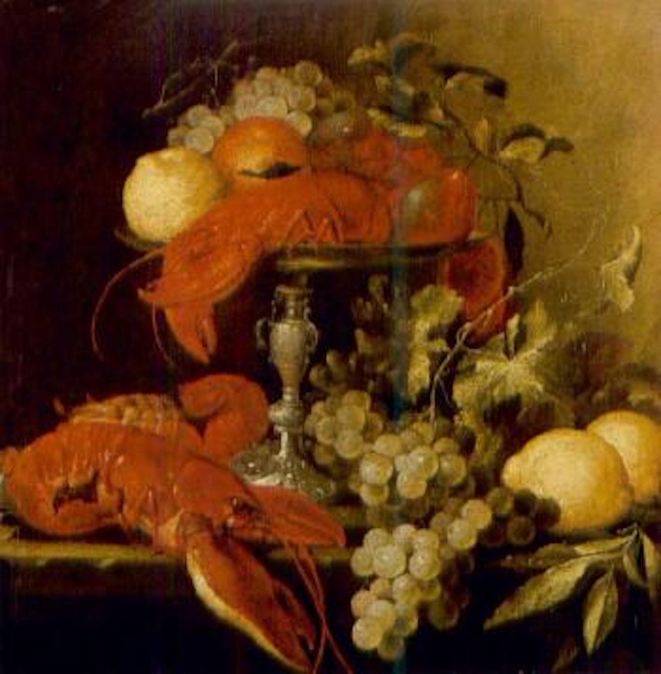 Still life with oranges, lemons and lobsters by Cornelis de Heem