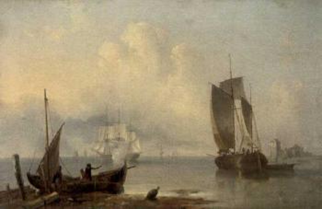 Announcing their departure from the anchorage by John Wilson Carmichael