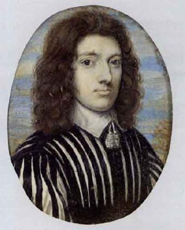 Portrait of a gentleman, wearing a slashed black doublet by David Des Granges
