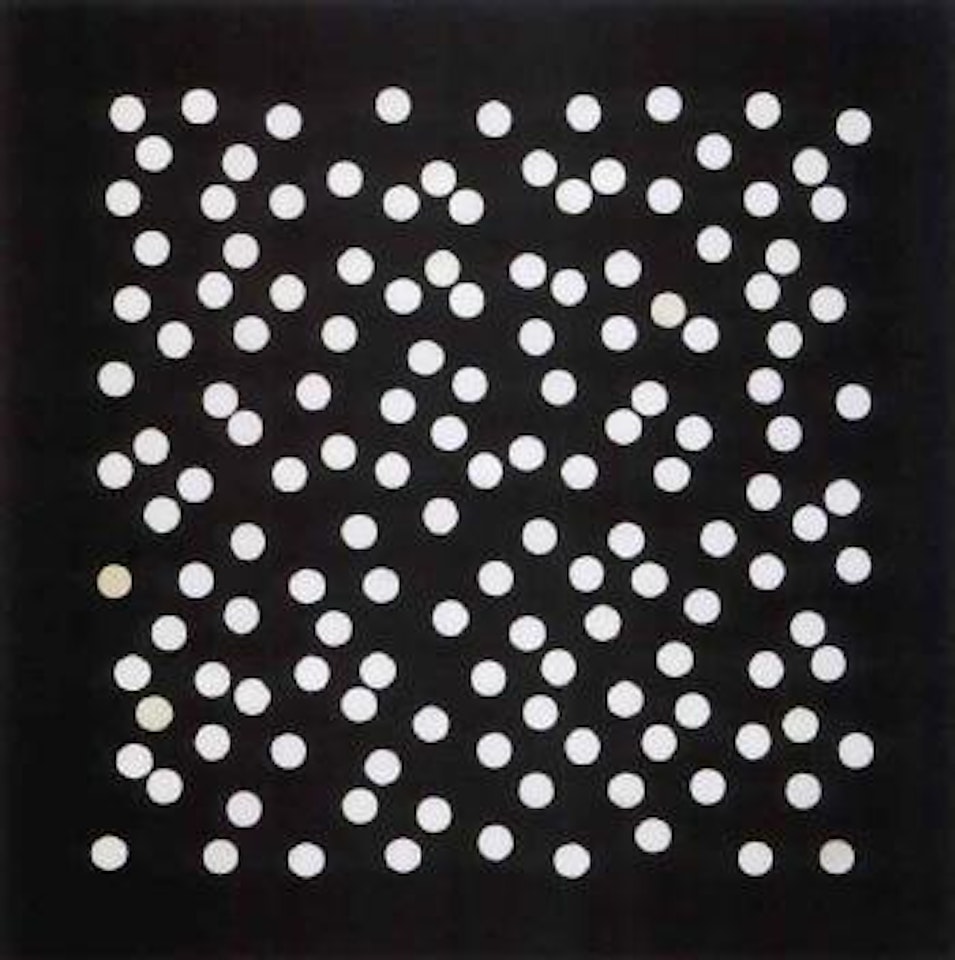 White dots on black by Gerhard Von Graevenitz