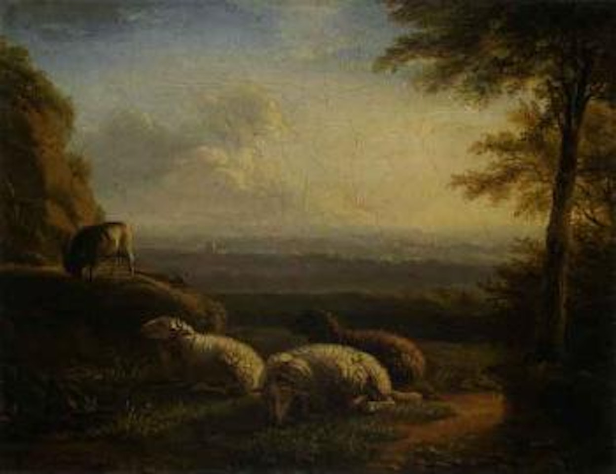 Sheep in landscape by Eugène Joseph Verboeckhoven