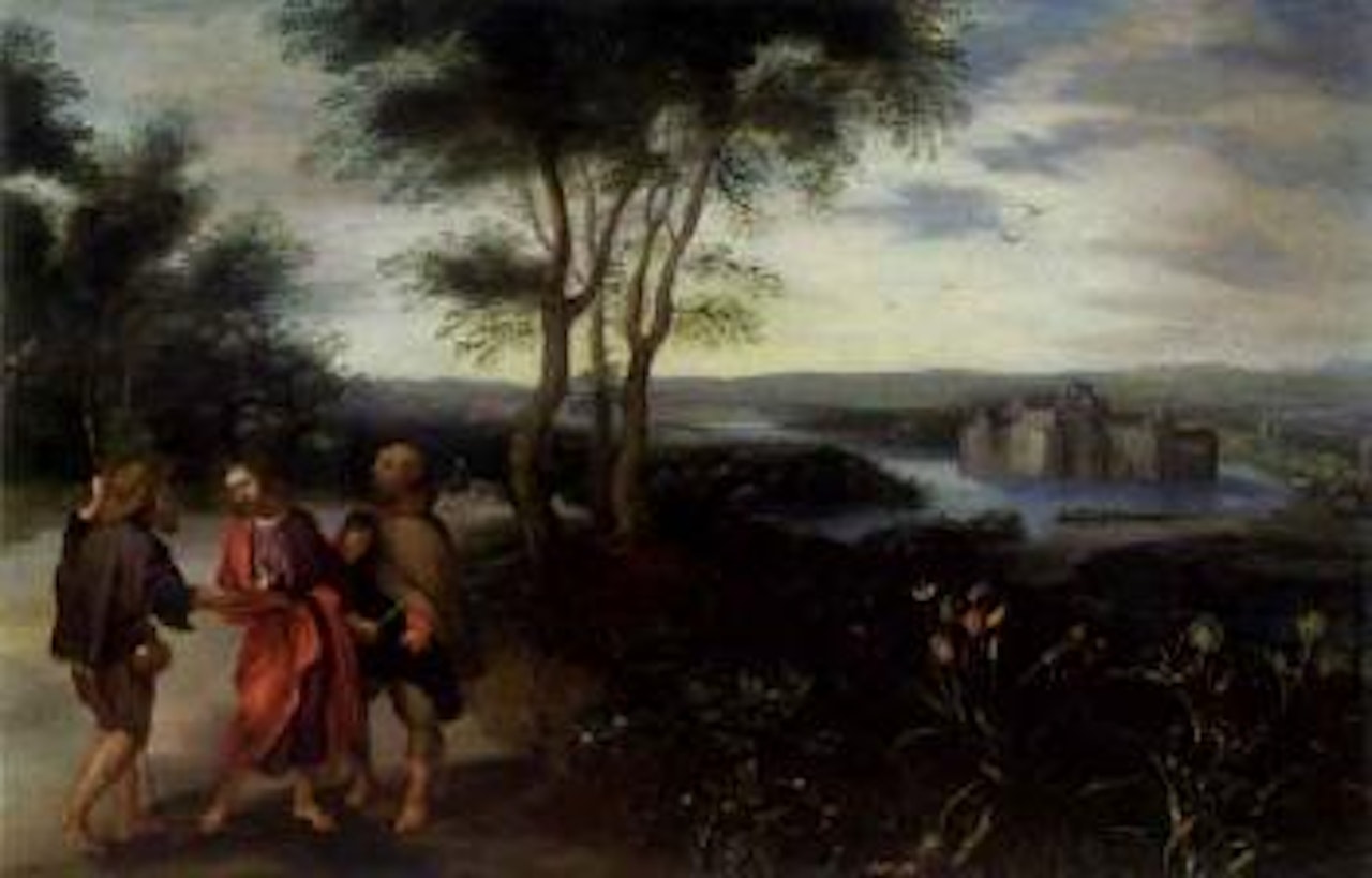 Christ and two men by Adriaen van Stalbemt