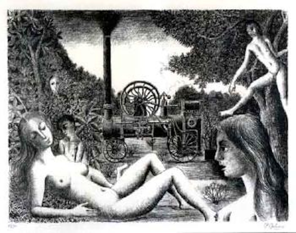 La locomobile by Paul Delvaux
