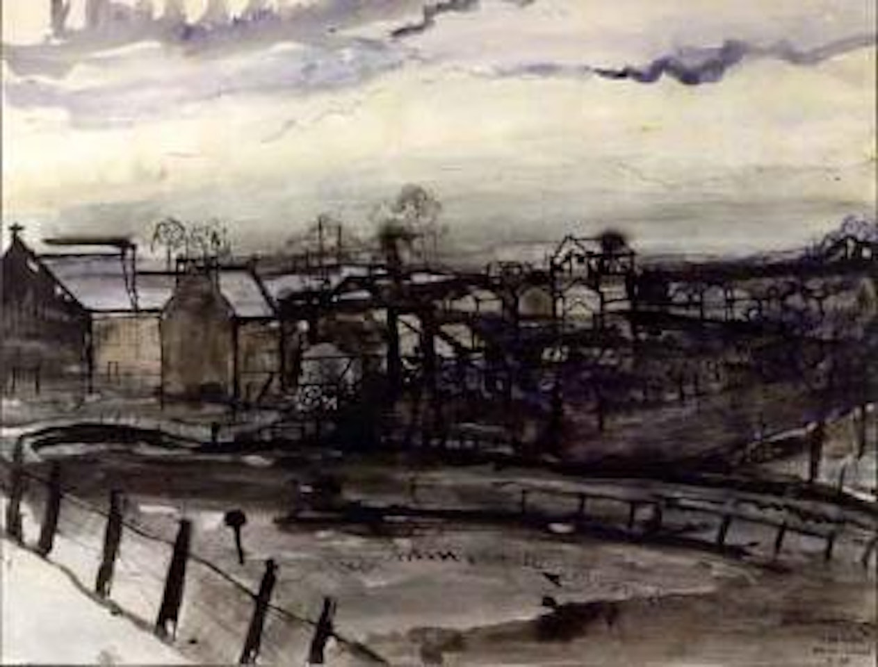 Paysage a Braine-L'alleud by Paul Delvaux