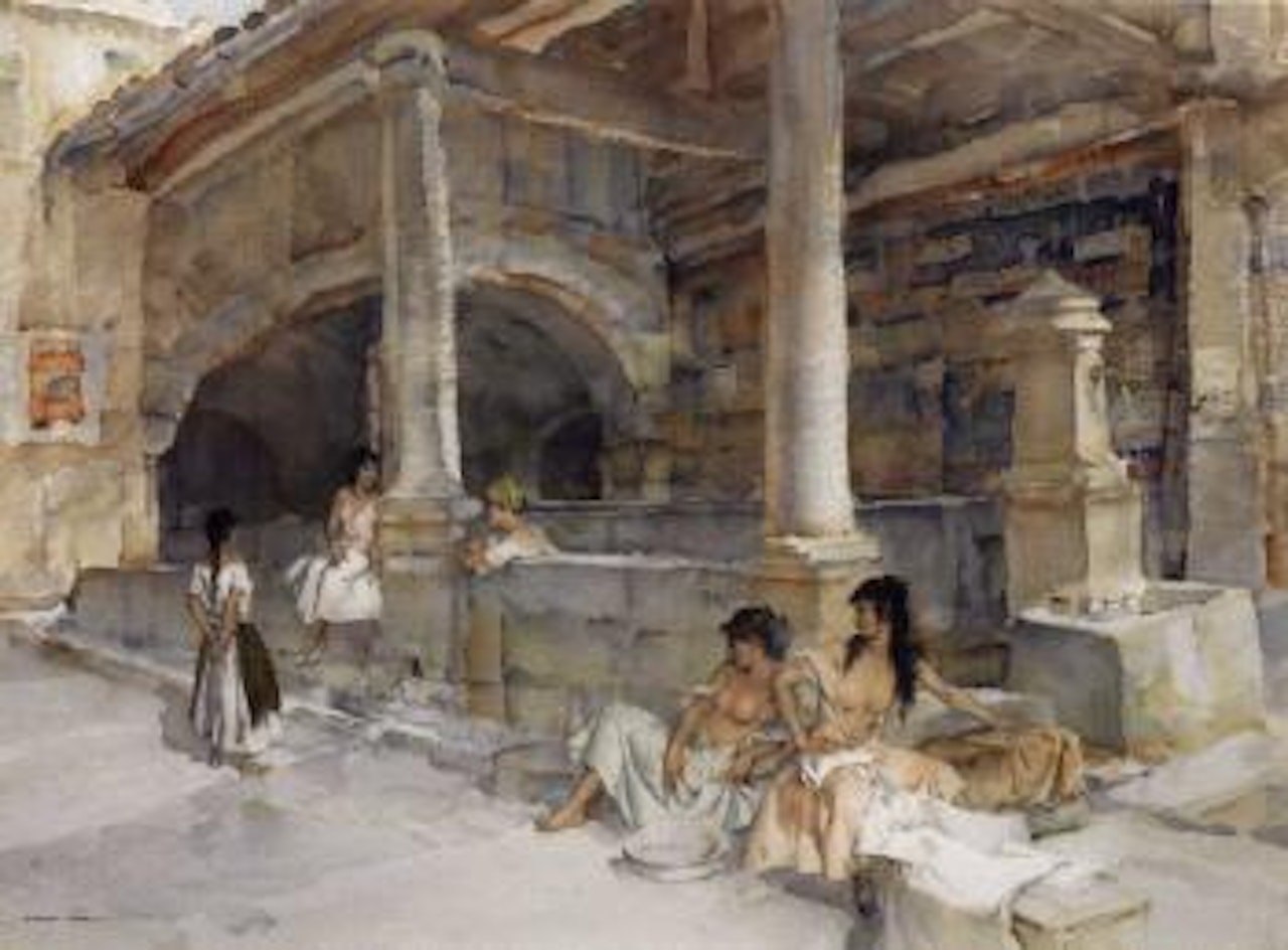 Gossip St Jeannett, Provence by William Russell Flint