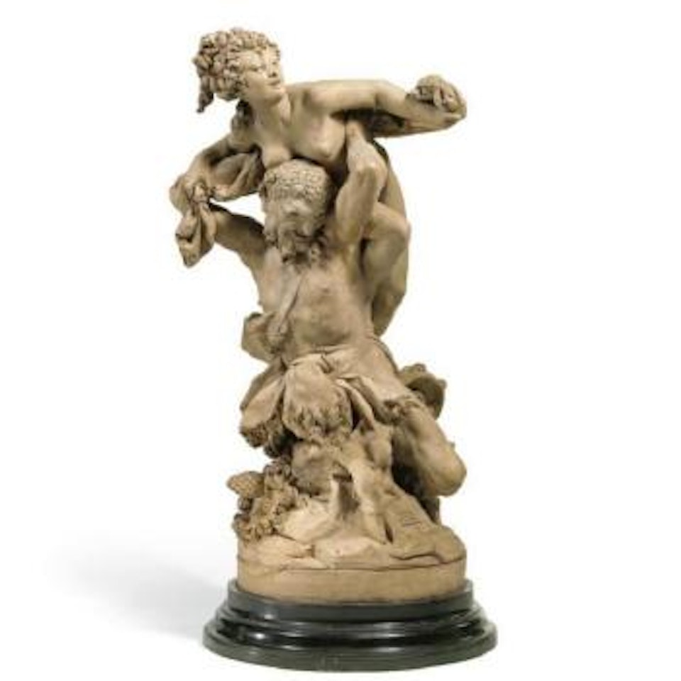 Faune portant une nymph - faun and nymph by Albert-Ernest Carrier-Belleuse