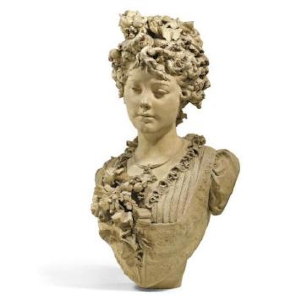 Bust of a young woman by Albert-Ernest Carrier-Belleuse