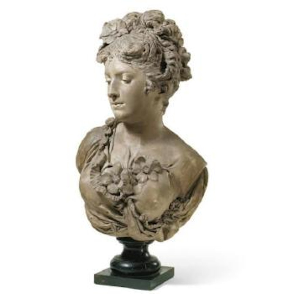 Soucieuse - bust of a girl by Albert-Ernest Carrier-Belleuse