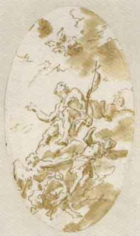 Saint Jean Baptiste entour d'anges. Circoncision de Jesus by Gaspare Diziani