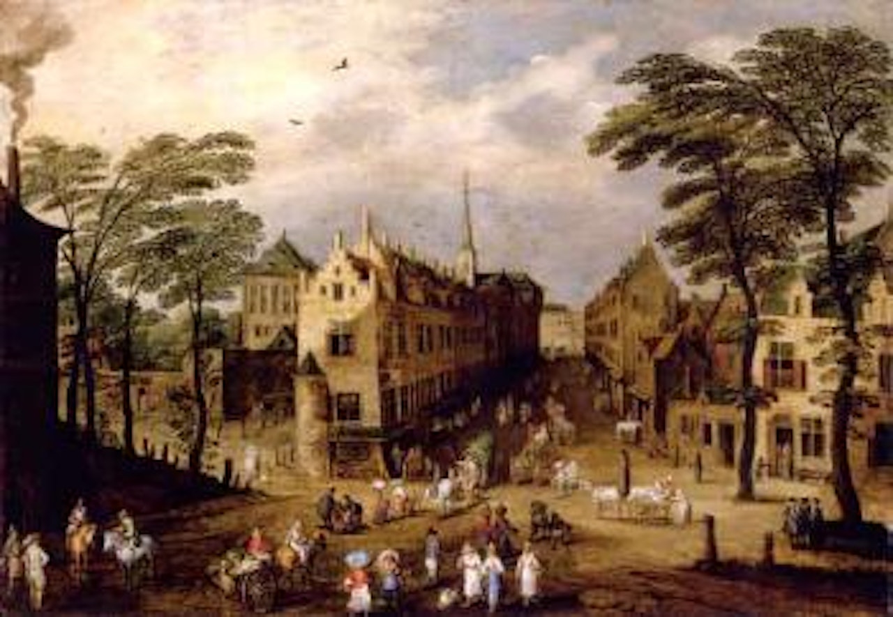 Ton landscape with company by Jan Brueghel by Joos de Momper the Younger